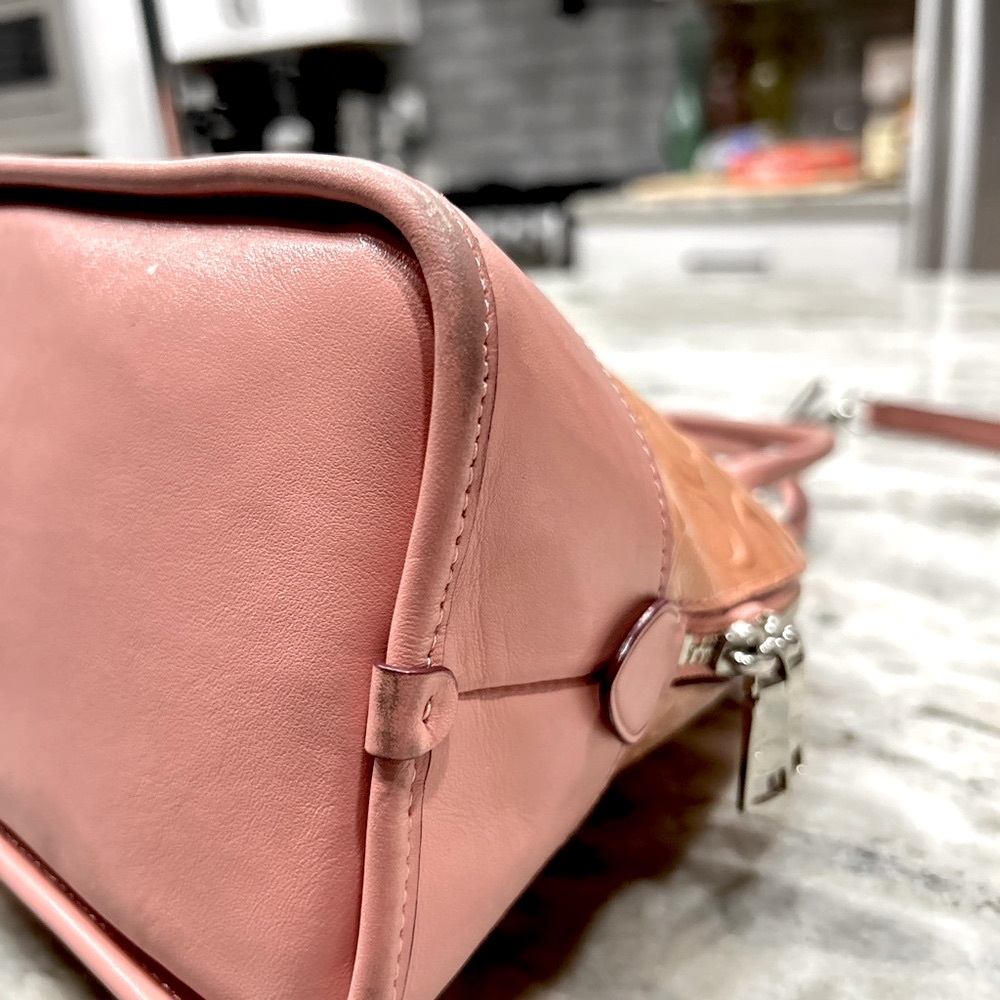 Bundle - Coach Authentic Embossed Signature Patent Leather Satchel - Picture 6 of 14